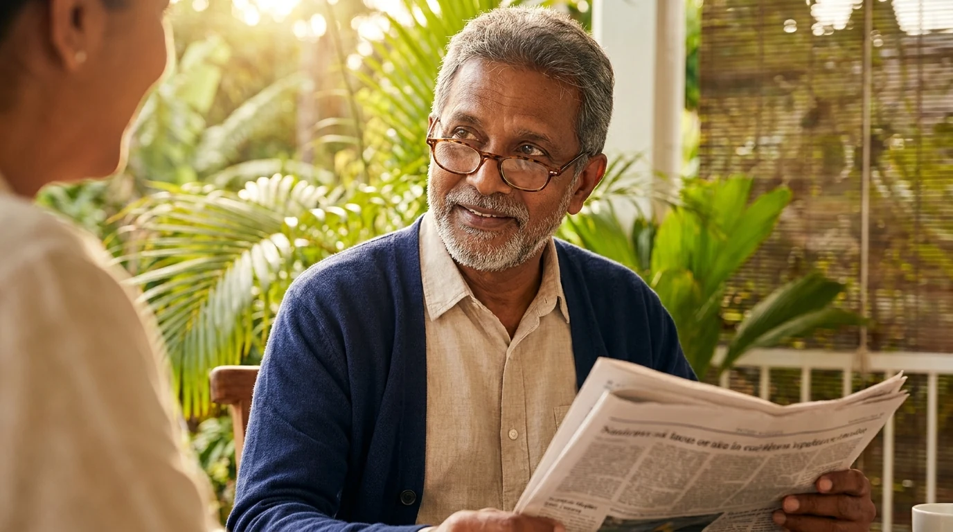 Older adult having a comprehensive eye examination with a slit lamp