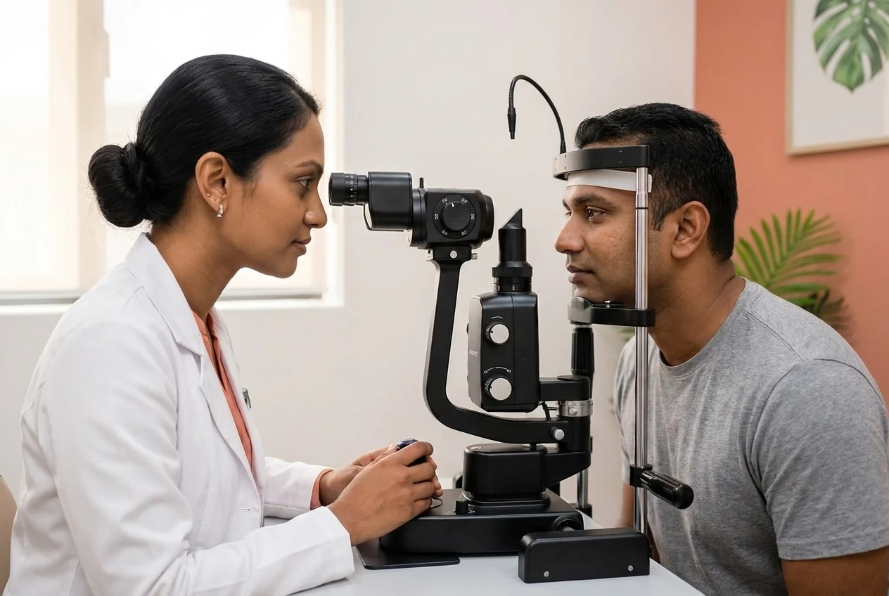 Comprehensive eye examination by a registered optometrist