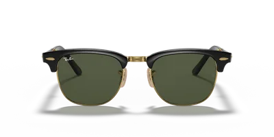 Ray-Ban Clubmaster Folding Black sunglasses, side view — D.Sungkur Optometrist