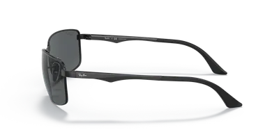 Ray-Ban RB3498 Black sunglasses, three-quarter view — D.Sungkur Optometrist