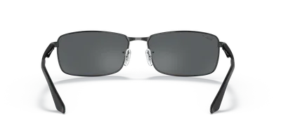 Ray-Ban RB3498 Black sunglasses, lens detail — D.Sungkur Optometrist