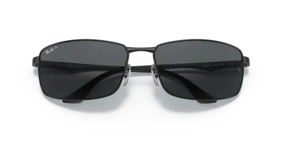 Ray-Ban RB3498 Black sunglasses, temple detail — D.Sungkur Optometrist