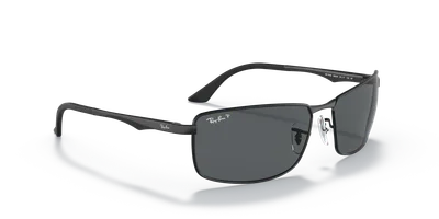 Ray-Ban RB3498 Black sunglasses, folded view — D.Sungkur Optometrist