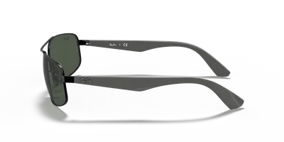 Ray-Ban RB3527 Black sunglasses, three-quarter view — D.Sungkur Optometrist