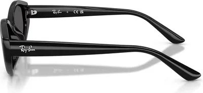 Ray-Ban RB4473D Polished Black sunglasses, folded view — D.Sungkur Optometrist