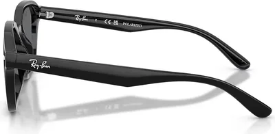 Ray-Ban RB4458D Polished Black sunglasses, folded view — D.Sungkur Optometrist