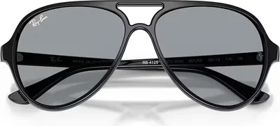 Ray-Ban RB4125 Polished Black sunglasses, temple detail — D.Sungkur Optometrist