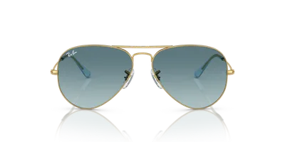 Ray-Ban Aviator Gradient Gold sunglasses, three-quarter view — D.Sungkur Optometrist