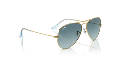 Ray-Ban Aviator Gradient Gold sunglasses, top view — D.Sungkur Optometrist